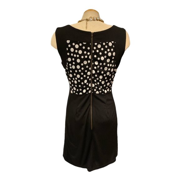 PAPILLON 🇨🇦 Dress Size Medium Polka Dots Stretchy Lined Sleeveless - Picture 4 of 7
